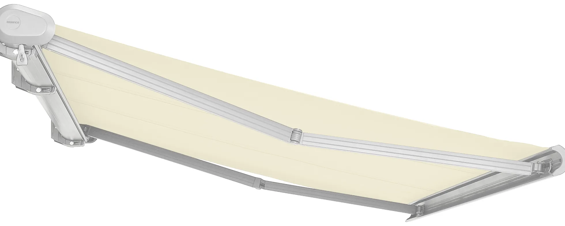 Elektrisk markise lukket 450x300cm creme/hvid