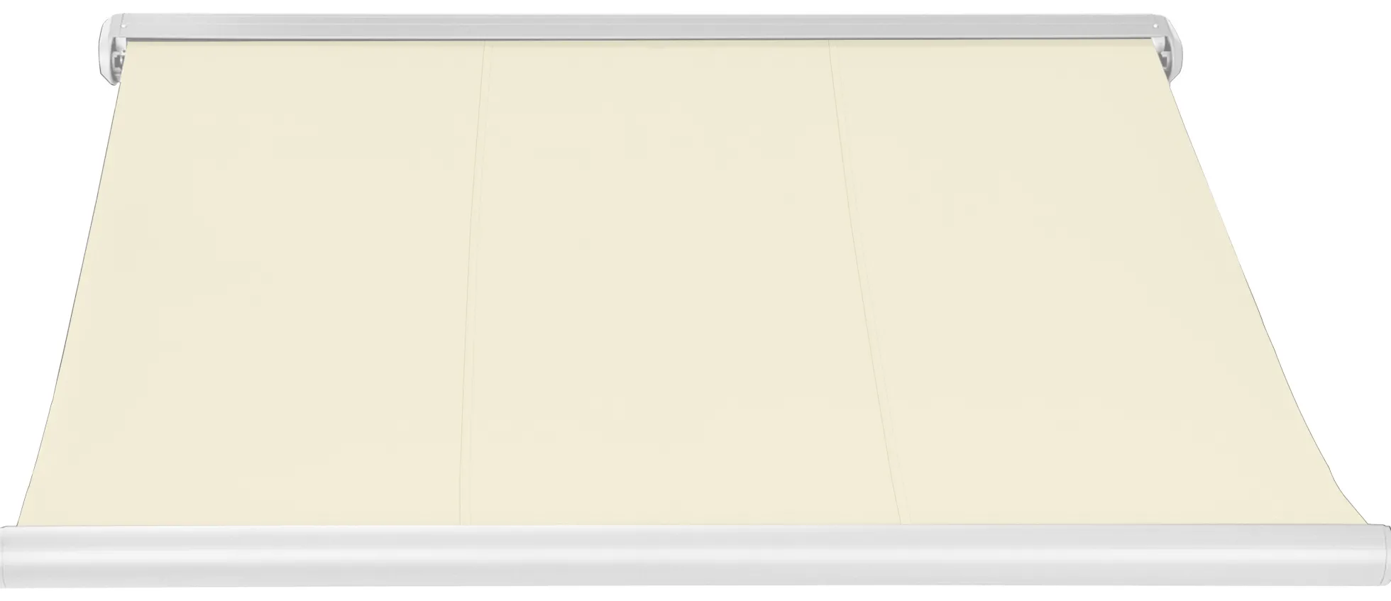 Elektrisk markise lukket 500x300cm creme/hvid