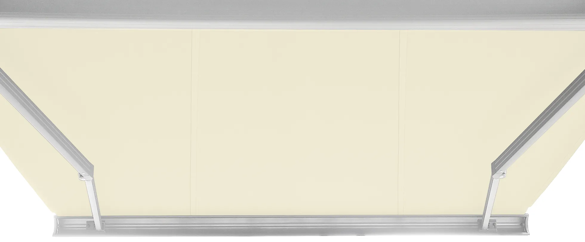 Elektrisk markise lukket 500x300cm creme/hvid