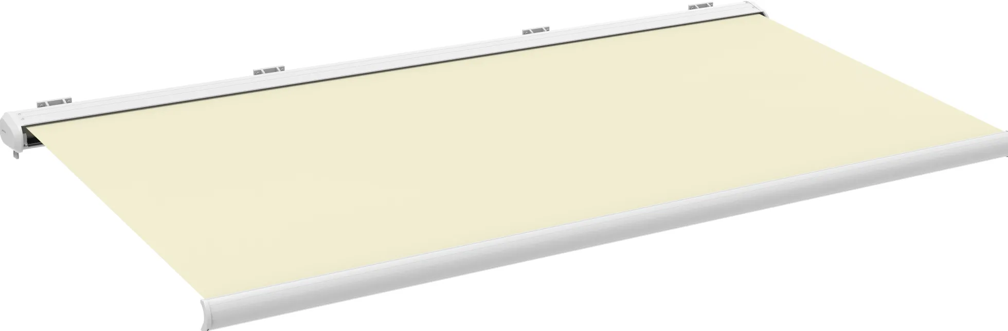 Elektrisk markise lukket 550x300cm hvid/creme