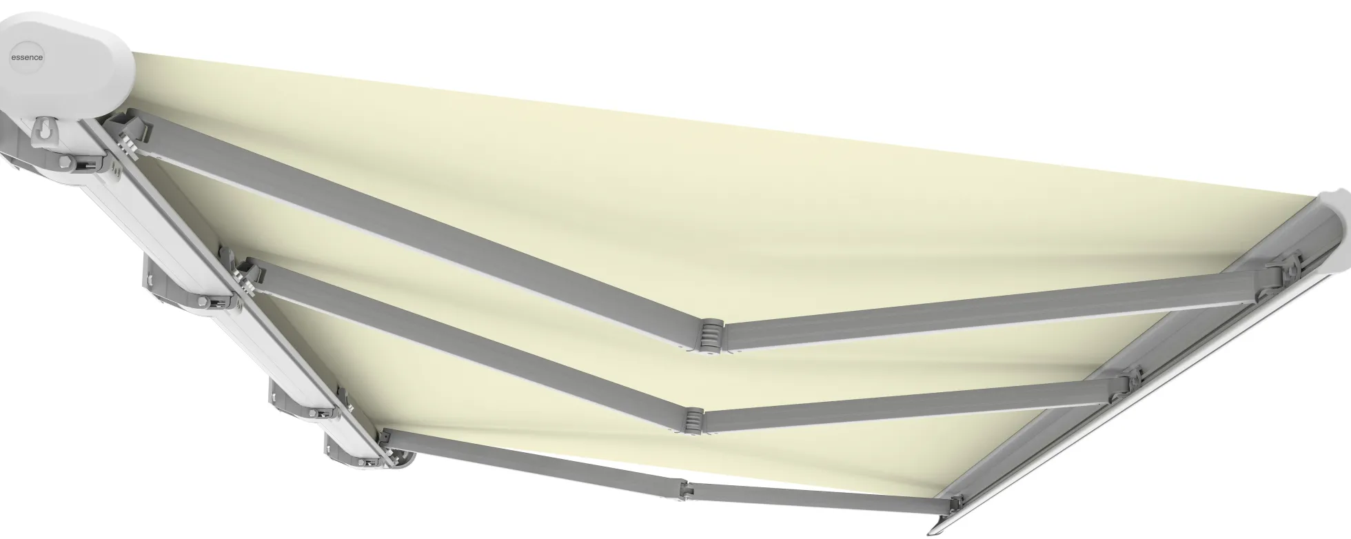 Elektrisk markise lukket 550x300cm hvid/creme