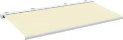Elektrisk markise lukket 600x300cm hvid/creme