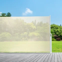 Essence læsejl lukket 400x160cm mesh creme/hvid