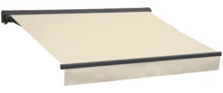 Essence åben elektrisk markise 300x250cm creme/antracitgrå
