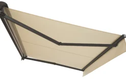 Essence åben elektrisk markise 300x250cm creme/antracitgrå