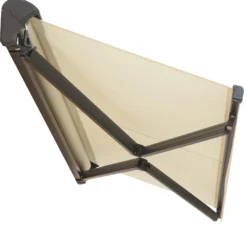 Essence åben elektrisk markise 350x300cm creme/antracitgrå