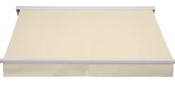 Essence åben elektrisk markise 350x300cm creme/hvid