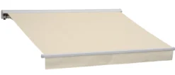 Essence åben elektrisk markise 350x300cm creme/hvid