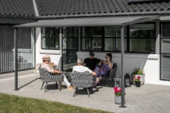 Essence elektrisk pergola markise 400x300cm antracit/antracit