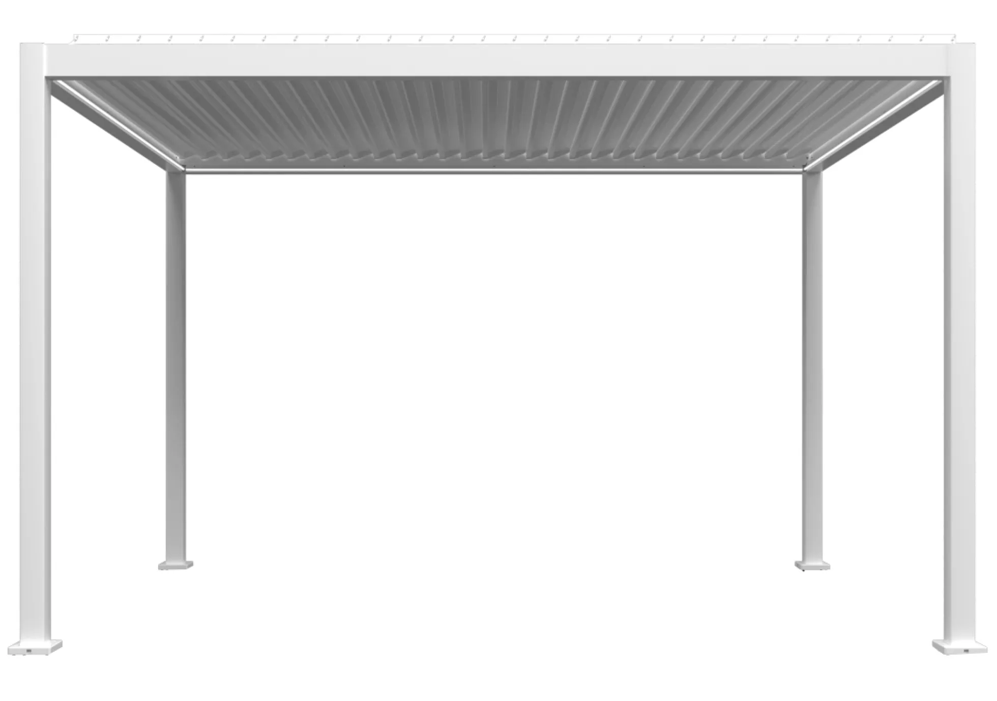 Essence elektrisk pergola med lameltag 400x300cm hvid
