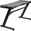 Exracer med LED 117x66x75cm sort/sort
