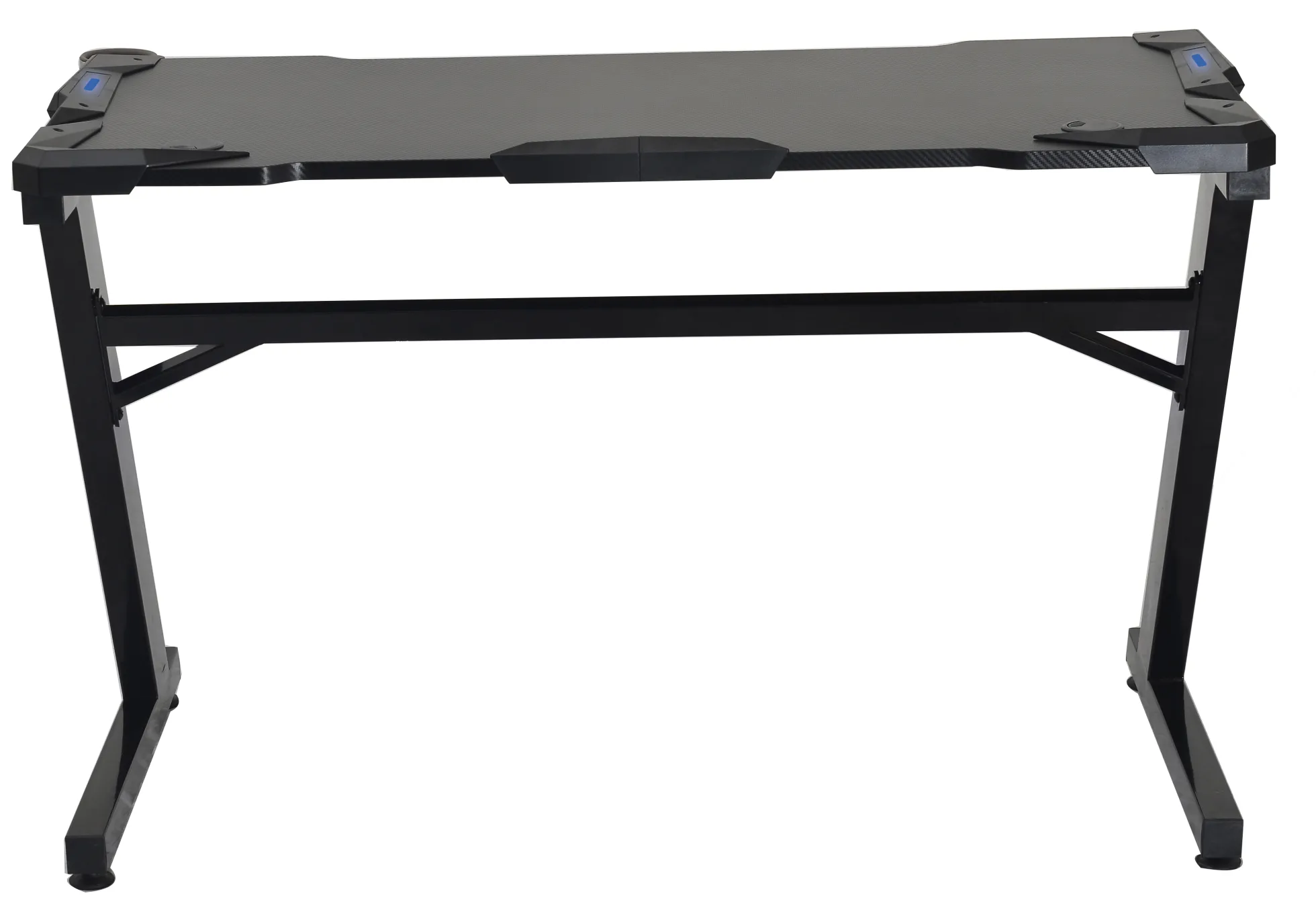 Exracer med LED 117x66x75cm sort/sort