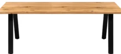 Firenze eg natur/skråben sort 200x95cm