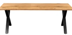 Firenze med krydsben 200x95x74cm eg natur/sort
