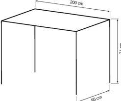 Firenze med krydsben 200x95x74cm eg natur/sort