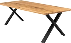 Firenze med krydsben 220x95x74cm eg natur/sort