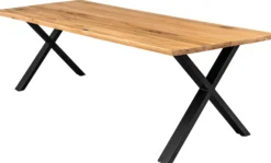 Firenze med krydsben 240x95x74cm eg natur/sort
