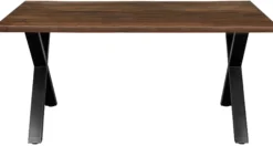 Firenze med krydsben 160x95x74cm eg smoked/sort