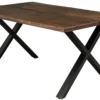 Firenze med krydsben 160x95x74cm eg smoked/sort