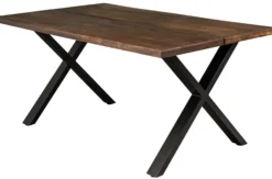 Firenze med krydsben 160x95x74cm eg smoked/sort