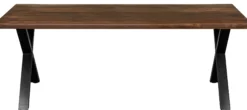 Firenze med krydsben 200x95x74cm eg smoked/sort