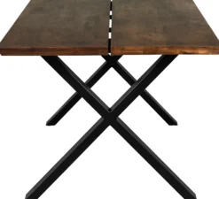 Firenze med krydsben 200x95x74cm eg smoked/sort