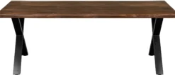 Firenze med krydsben 200x95x74cm eg smoked/sort