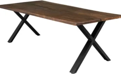 Firenze med krydsben 220x95x74cm eg smoked/sort