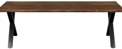 Firenze med krydsben 220x95x74cm eg smoked/sort