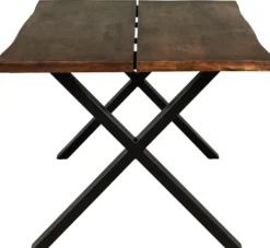 Firenze med krydsben 220x95x74cm eg smoked/sort