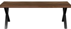 Firenze med krydsben 220x95x74cm eg smoked/sort