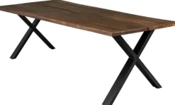Firenze med krydsben 240x95x74cm eg smoked/sort