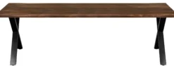 Firenze med krydsben 240x95x74cm eg smoked/sort