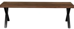 Firenze med krydsben 240x95x74cm eg smoked/sort