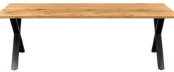 Firenze med krydsben 220x95x74cm natur/sort