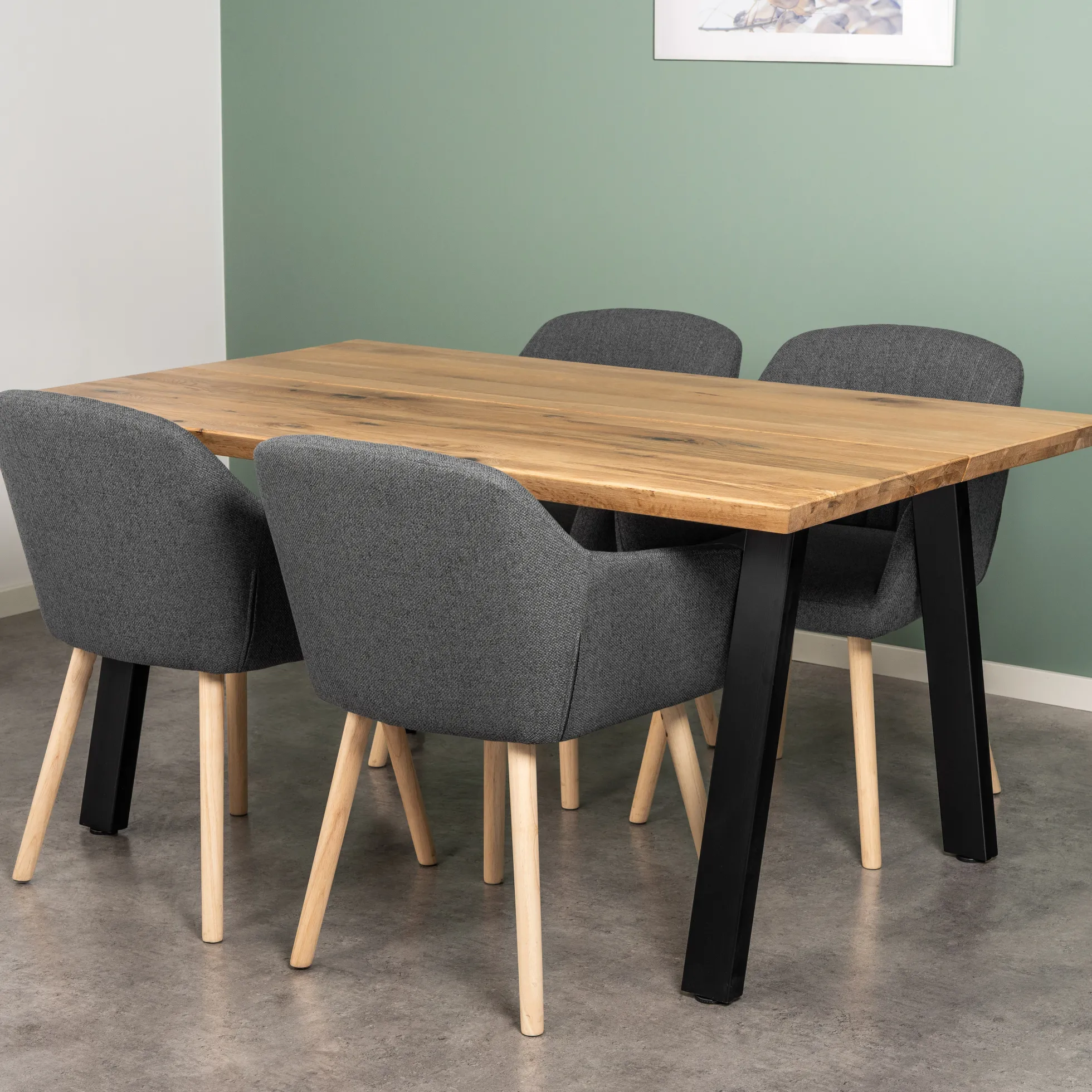Firenze med skråben 160x95x74cm eg natur/sort