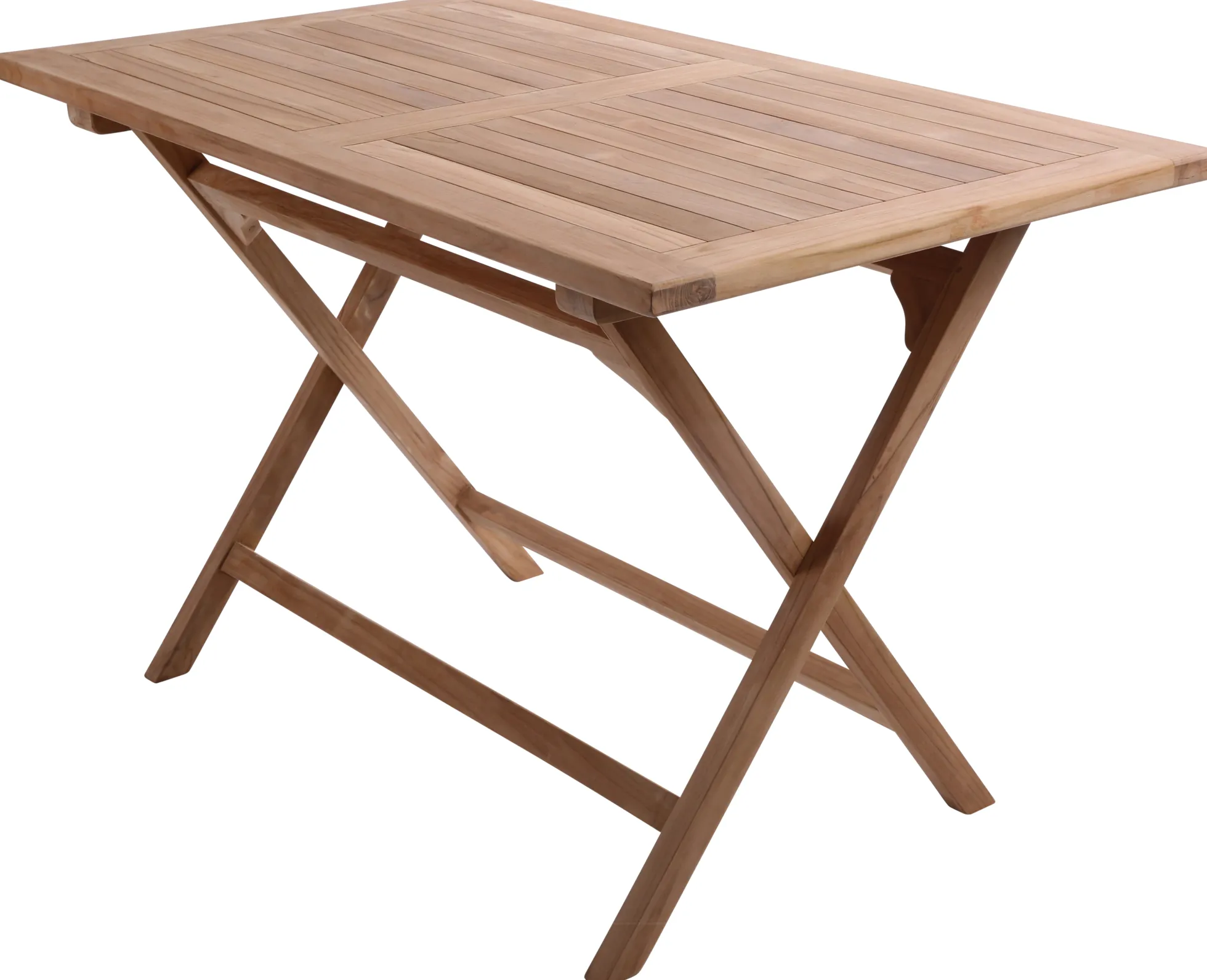 Foldbar havebord teaktræ 70x120x75,5cm