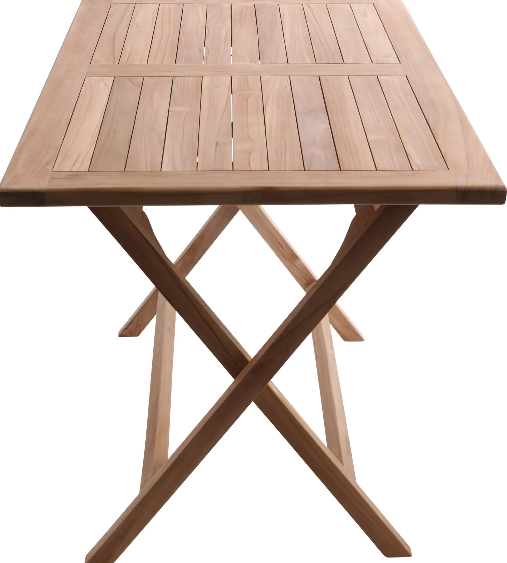 Foldbar havebord teaktræ 70x120x75,5cm