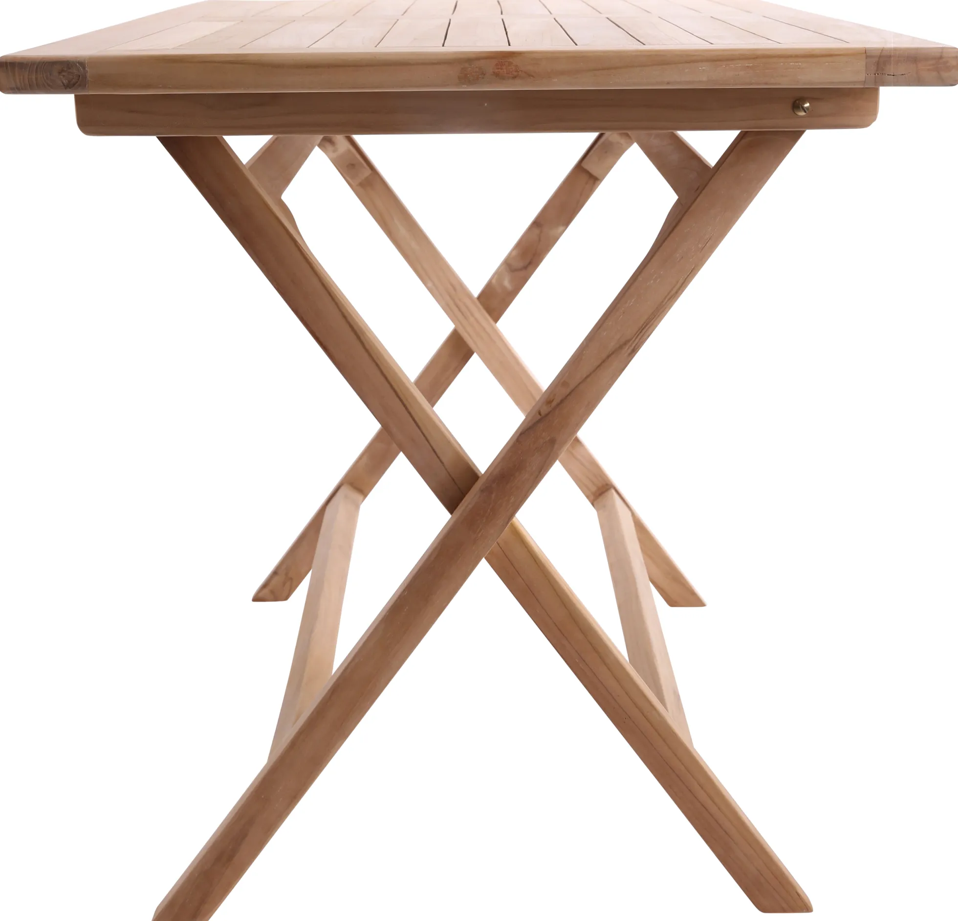 Foldbar havebord teaktræ 70x120x75,5cm