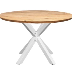 Forli 120x120x74cm eg natur/hvid