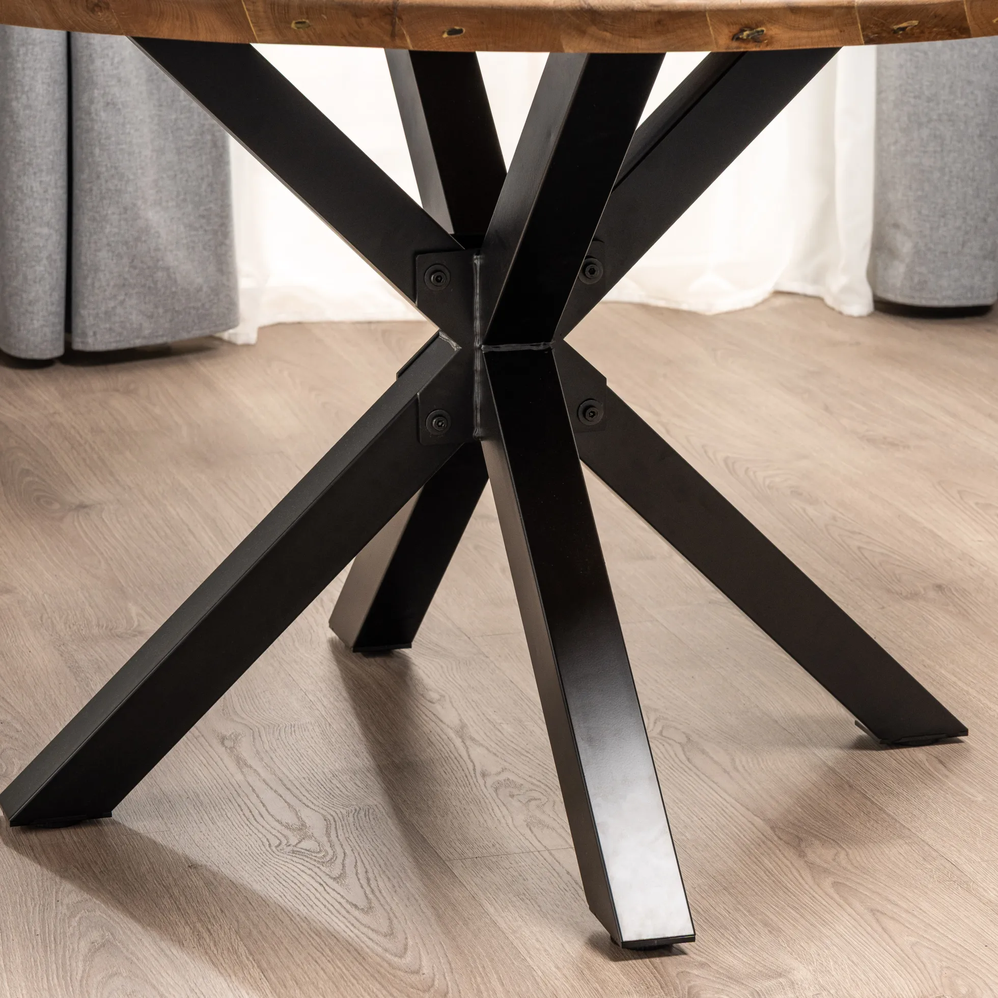 Forli 120x120x74cm eg natur/sort