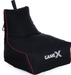 Gamer sækkestol sort/rød 82x76x73cm