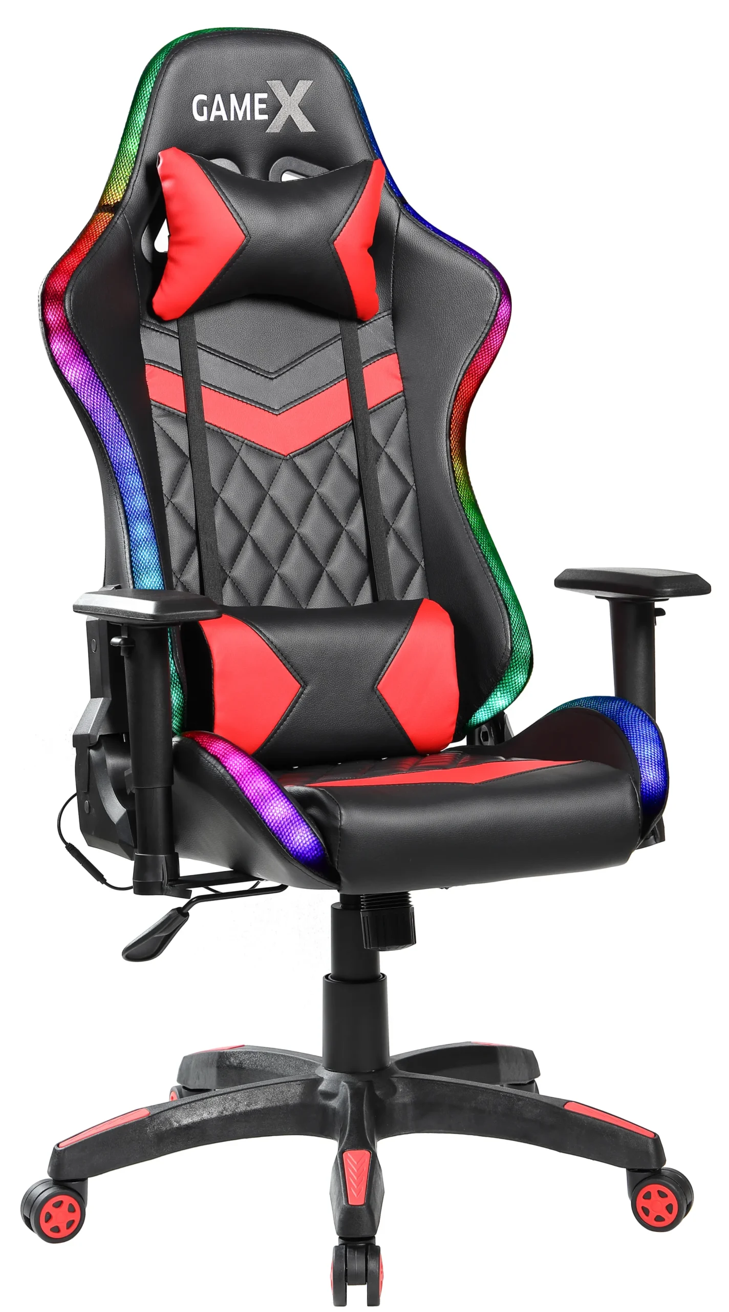 GameX Lopez LED kunstlæder sort/rød