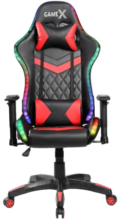 GameX Lopez LED kunstlæder sort/rød