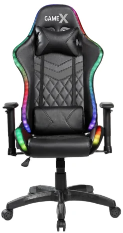 GameX Lopez LED kunstlæder sort/sort
