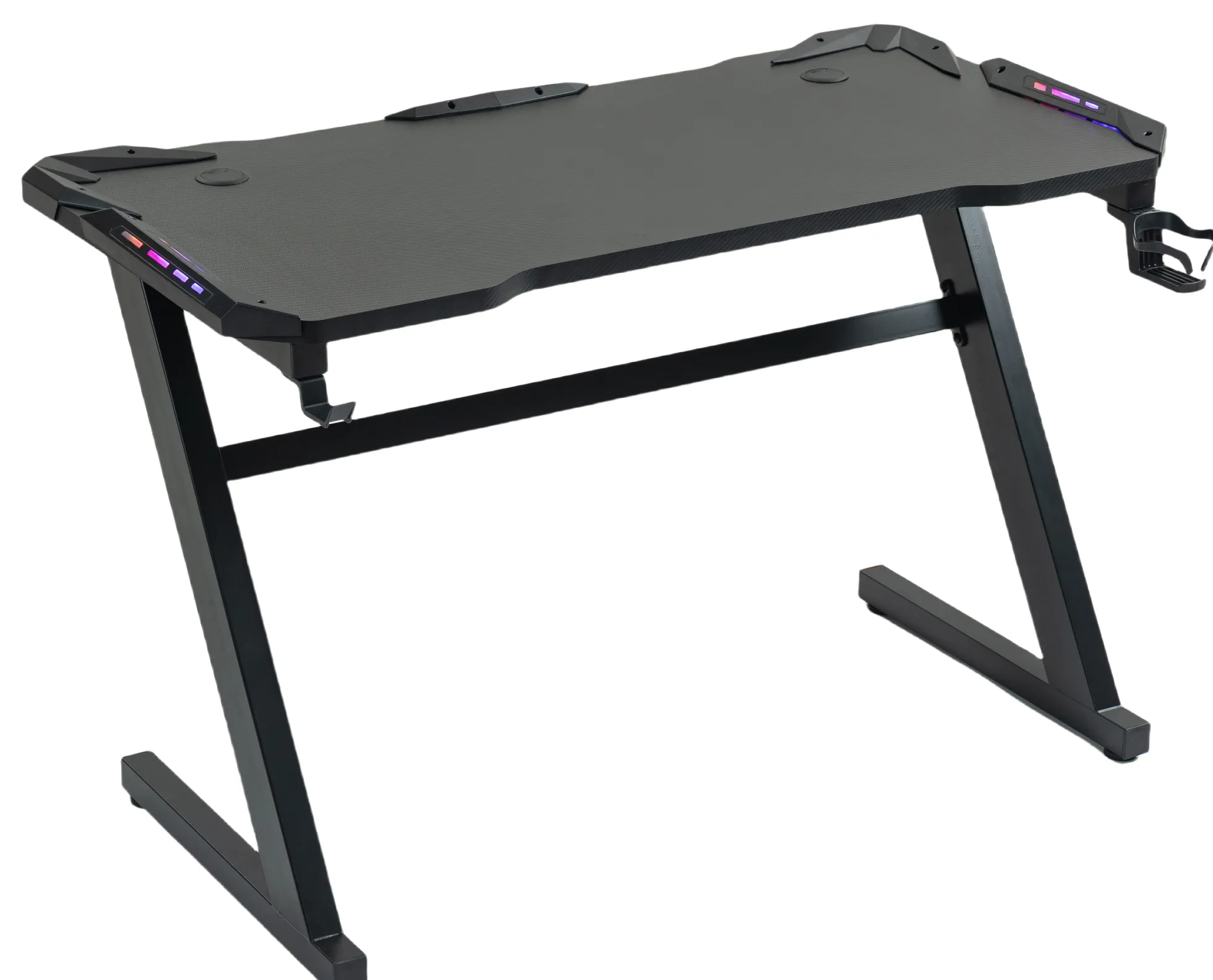 GameX med LED 120x60cm sort/sort
