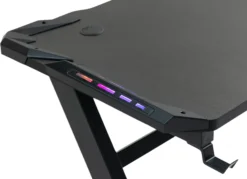 GameX med LED 120x60cm sort/sort