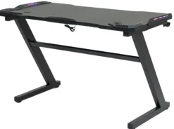 GameX med LED 120x60cm sort/sort