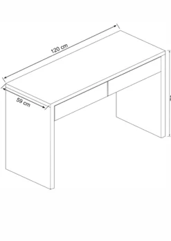 Haugesund hvid 120x59x75cm