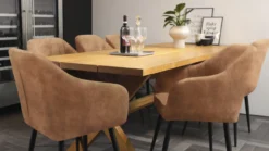 Helle cowboystof cognac/sort